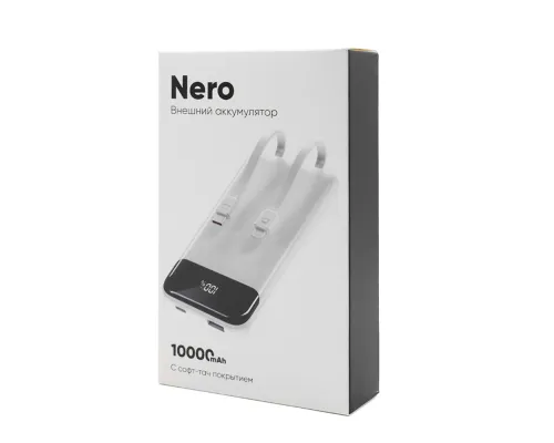 Внешний аккумулятор Nero с быстрой зарядкой (до 22,5W), 10000 mAh, белый