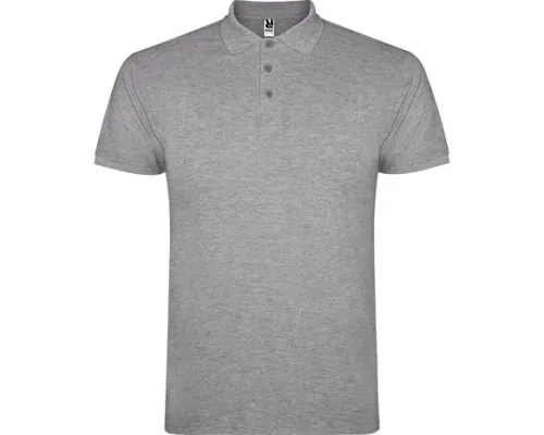 Футболка поло STAR мужская, ПЁСТРЫЙ СЕРЫЙ 4XL