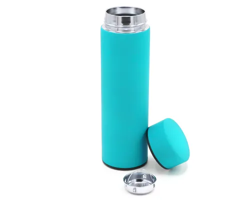 Термос Bronx софт-тач, бирюзовый