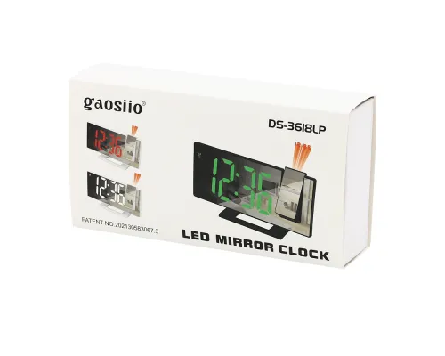 Часы-метеостанция Omix с проективным циферблатом, белые