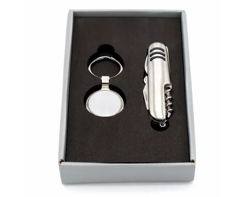 Подарочный набор БАЗИС, серебристый