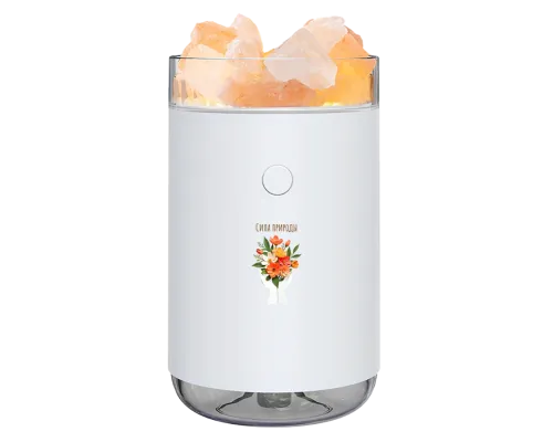 Соляная, светодиодная USB лампа-увлажнитель Aura, белый