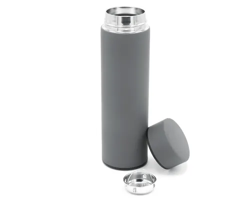 Термос Bronx софт тач, серого цвета