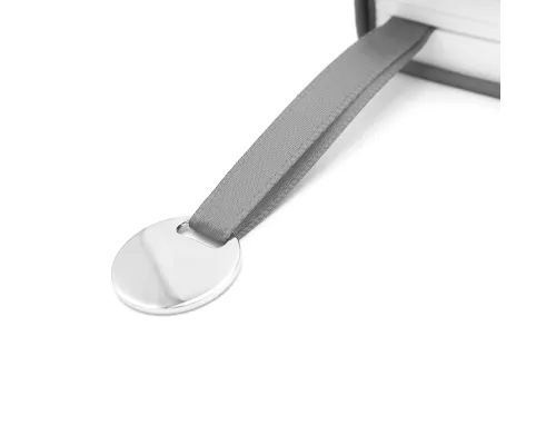 Блокнот A5 Officer в мягком переплёте с металлической биркой, серый