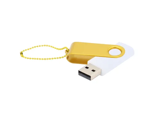 Флешка Designer To Go 2.0 USB 16Gb, белый/желтый