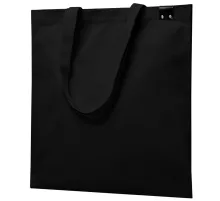Сумка для покупок IVORY 325 г/м² с PU нашивкой, чёрный/чёрный