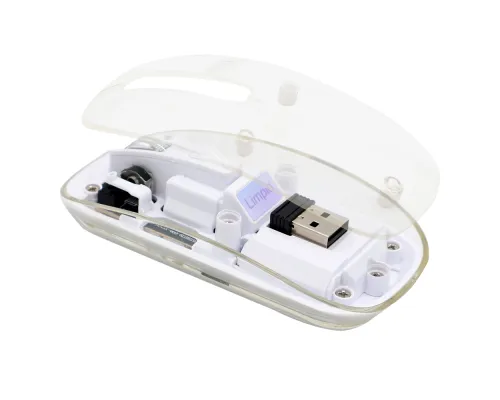 Мышь компьютерная беспроводная прозрачная Limpid, белый Мышь компьютерная беспроводная прозрачная Limpid, белый