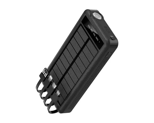 Внешний аккумулятор Xyron с солнечной панелью, 10000 mAh, черный