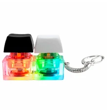 Брелок KeyDuo с LED подсветкой (фонарик), чёрно-белый