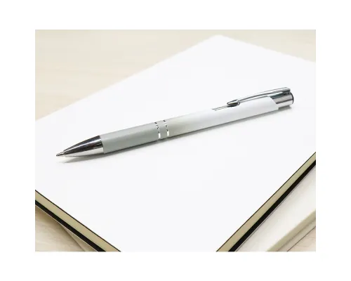 Ручка металлическая Britney градиент, белый