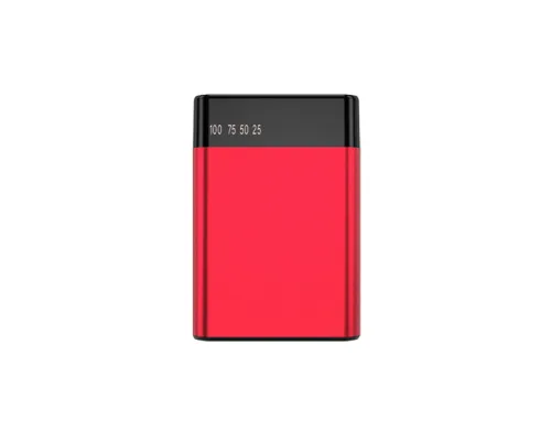 Внешний аккумулятор в металлическом корпусе Apria, 10000 mAh, красный