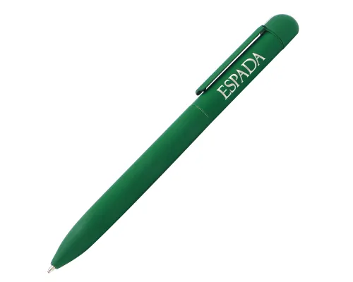 Ручка металлическая Espada софт-тач, тёмно-зелёная