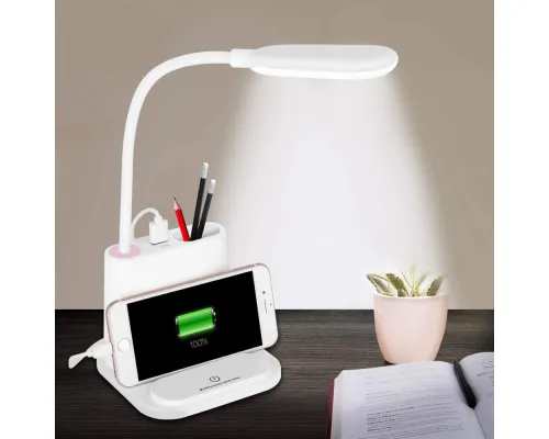 Настольная лампа c вентилятором Terra Quadro, белый