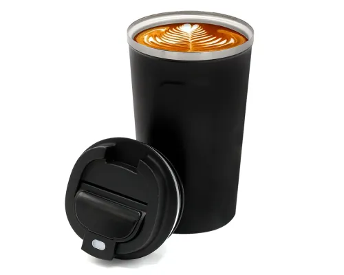 Термокружка Moon с дисплеем, 380мл, черная