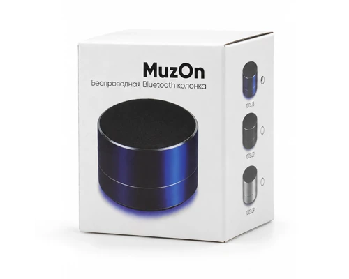Беспроводная Bluetooth колонка MuzOn, серебристая