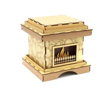 Камин малый - упаковка новогодняя из дерева