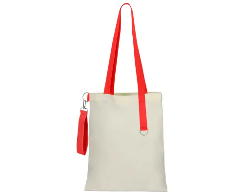 Сумка для покупок White GLOW 325 г/м² с ремувкой, красная