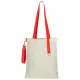 Сумка для покупок White GLOW 325 г/м² с ремувкой, красная