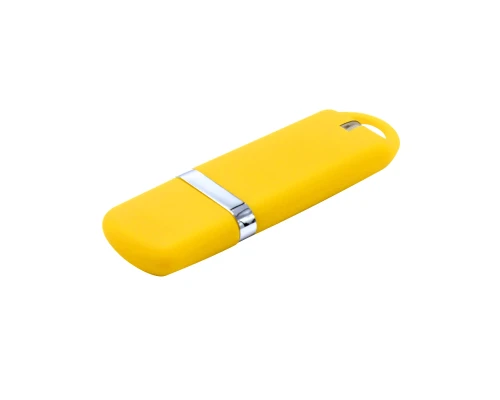 Флешка Shape с покрытием Софт Тач 16 GB, желтая