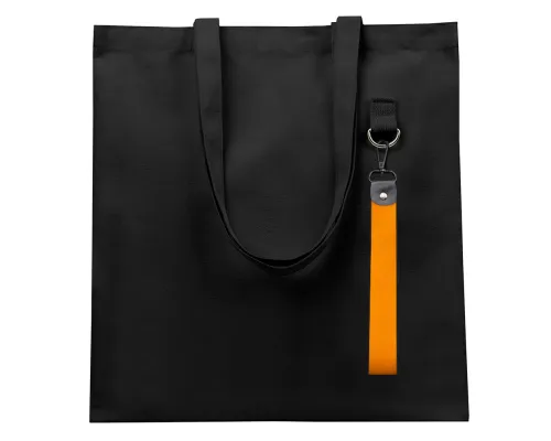 Сумка для покупок LUMISSA 325 г/м² с ремувкой, чёрный/оранжевый