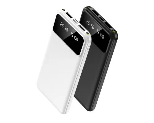 Внешний аккумулятор Dorado 10 000 mAh с фонариком, белый Внешний аккумулятор Dorado 10 000 mAh с фонариком, белый
