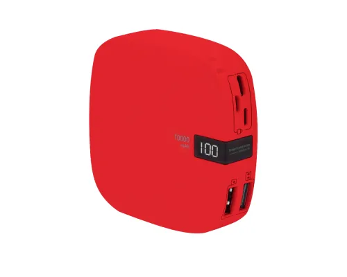Внешний аккумулятор Revil, 10000 mAh, красный