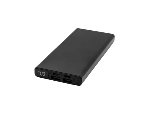Внешний аккумулятор Höginn в металлическом корпусе, 10000mAh, черный