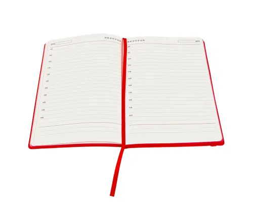 Ежедневник A5 недатированный Dante в мягком переплёте софт-тач, красный