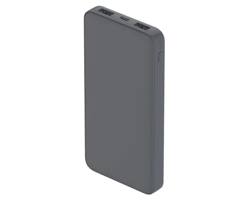 Внешний аккумулятор Polus, 10000 Mah, софт-тач покрытие, серый