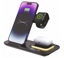 Беспроводное мультизарядное устройство Protos 15W, черный