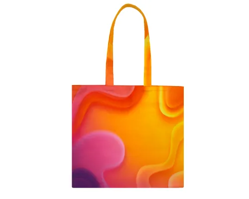 Сумка для покупок Бэгис с полноцветной печатью, длина ручек 70 см