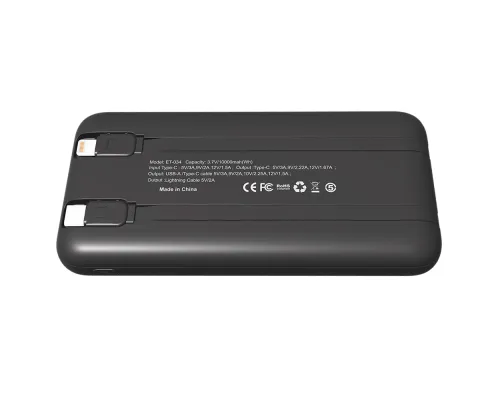 Внешний аккумулятор Nero с быстрой зарядкой (до 22,5W), 10000 mAh, чёрный