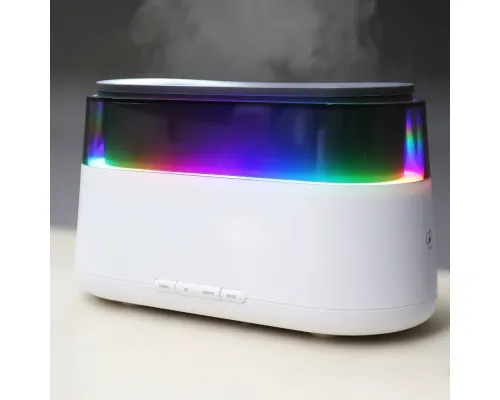 Светодиодный USB увлажнитель-ароматизатор Brava с часами с RGB подсветкой