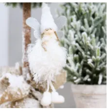 Новогоднее украшение рождественский ангел Беатриче, белый