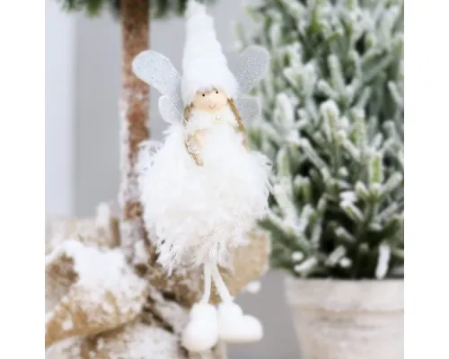 Новогоднее украшение рождественский ангел Беатриче, белый