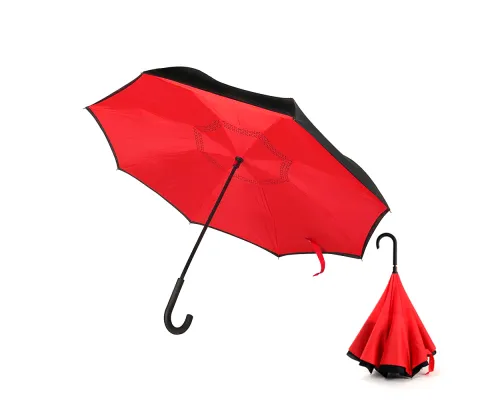 Зонт-трость механический  Chaplin, черно-красный