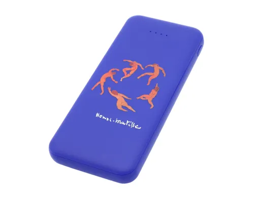 Внешний аккумулятор Arrida 5000mAh, с покрытием Baby skin, синий