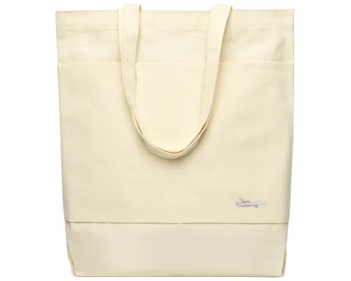 Сумка для покупок JETTA 325 г/м² с шильдом - самолёт, натуральный