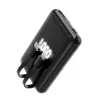 Внешний аккумулятор Eron с подсветкой гравировки, 5000 mAh, чёрный/белый
