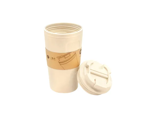 Бутылка для воды Eco water из бамбукового волокна , бежевая