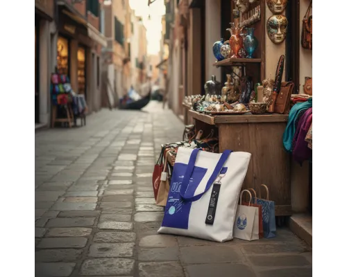 Сумка для покупок BANSHEE TO GO 325 г/м², синяя/чёрная