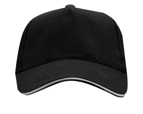 Бейсболка 5-панельная ERIS, Черный