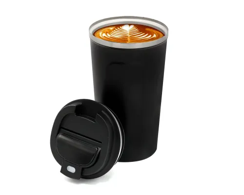 Термокружка Andy с дисплеем, 510 мл, черная