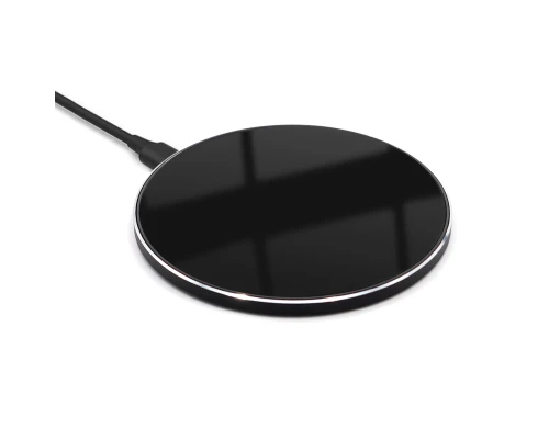 Беспроводное зарядное устройство Gravy с подсветкой и гравировкой 15W, черный