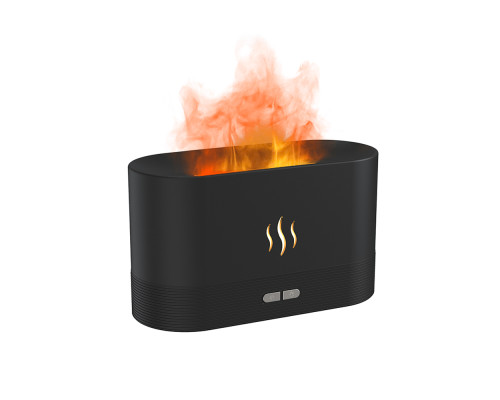 Светодиодный USB увлажнитель-ароматизатор Flame, черный Светодиодный USB увлажнитель-ароматизатор Flame, черный