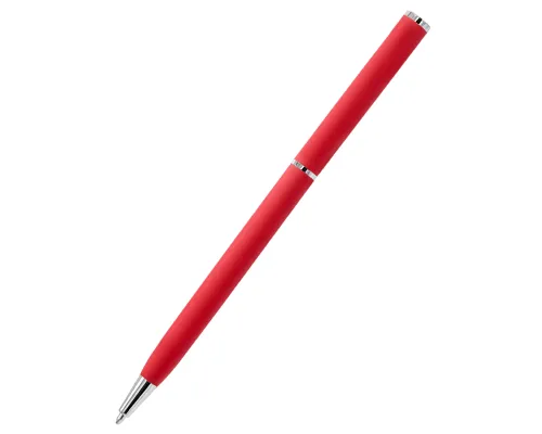 Ручка металлическая Tinny Soft софт-тач, светло-красная