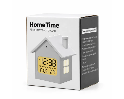 Часы метеостанция HomeTime, белые