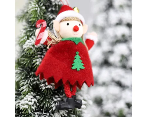 Новогоднее украшение Эльф, красный