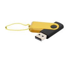 Флешка Designer To Go 2.0 USB 16Gb, черный/желтый