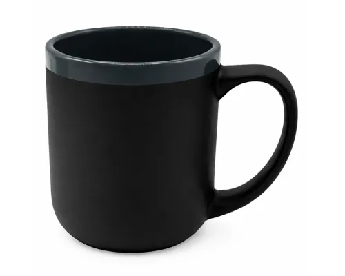 Кружка Barrel, софт-тач, чёрно-серая